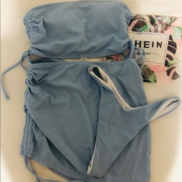 bandeau 3 piece bikini swimsuit - Picture 4 of 5